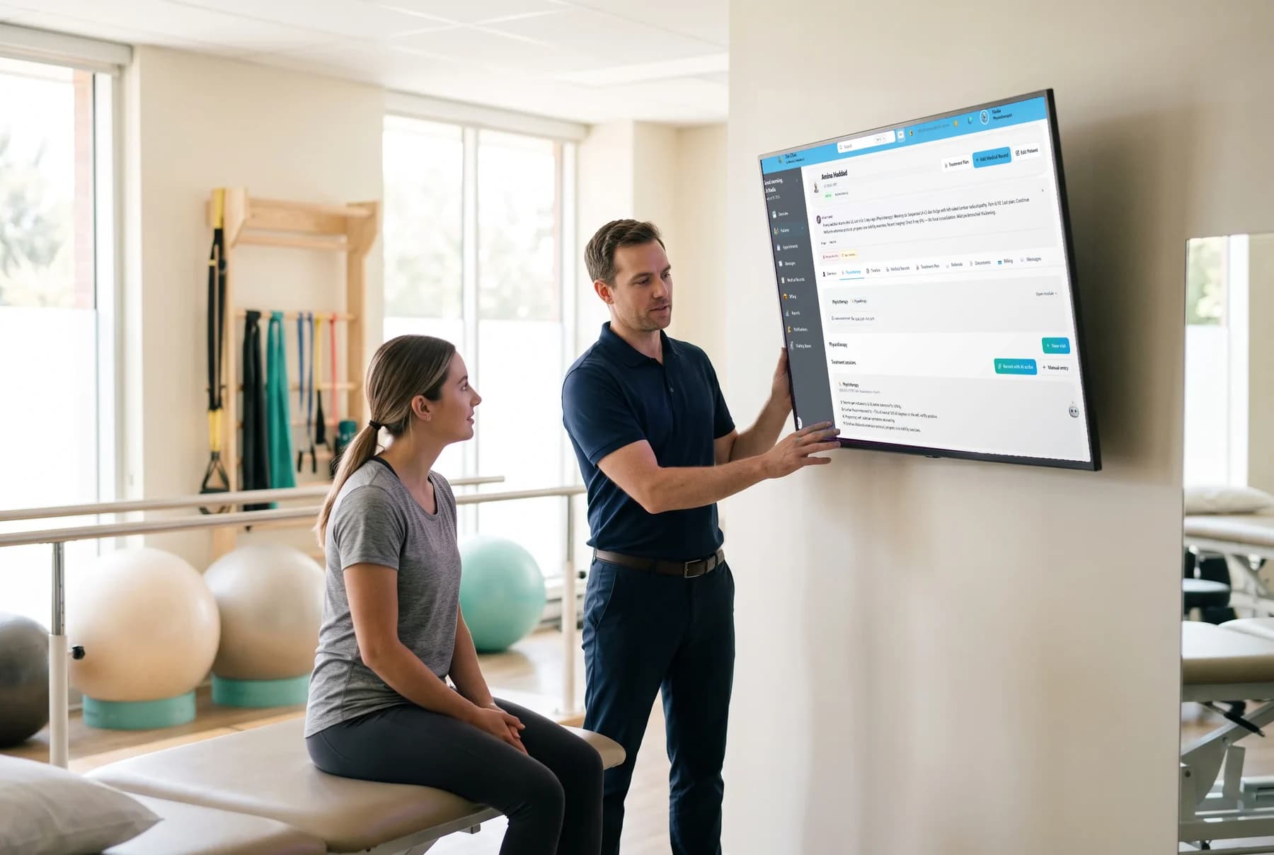A structured ROM and MMT assessment screen