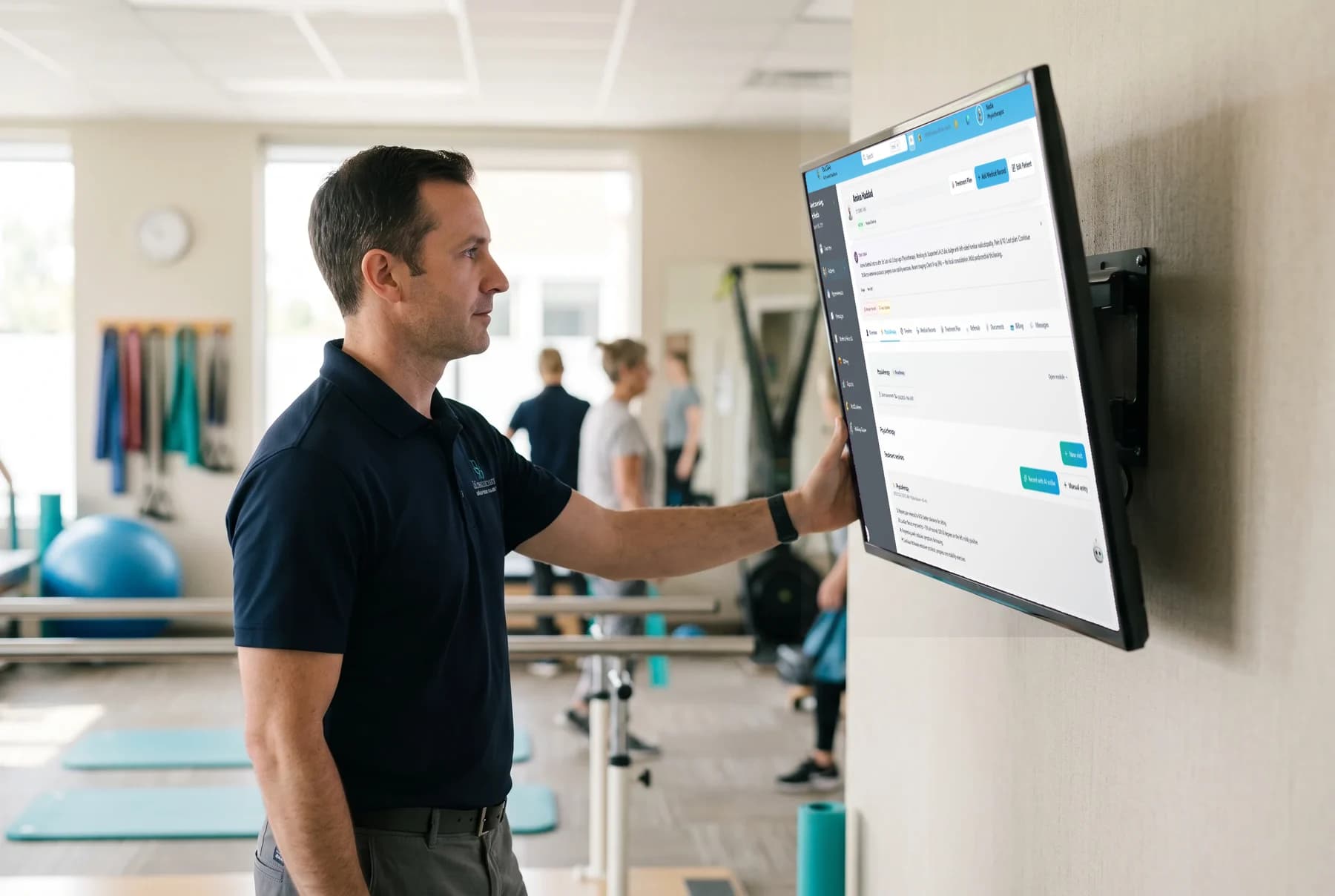 A patient phone showing today's home exercise program